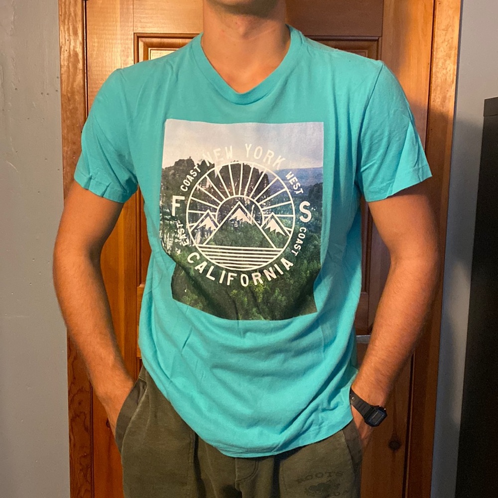 mens blue free state t shirt